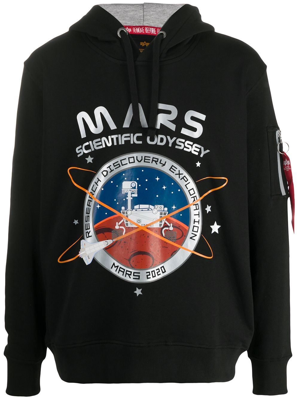 фото Alpha industries худи с принтом mars 2020