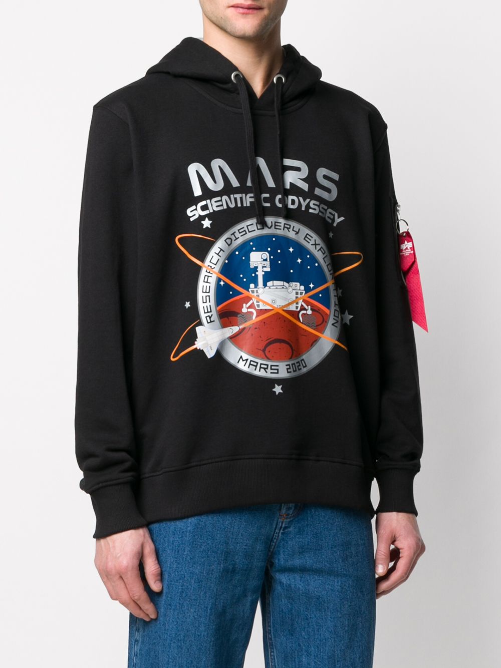 фото Alpha industries худи с принтом mars 2020