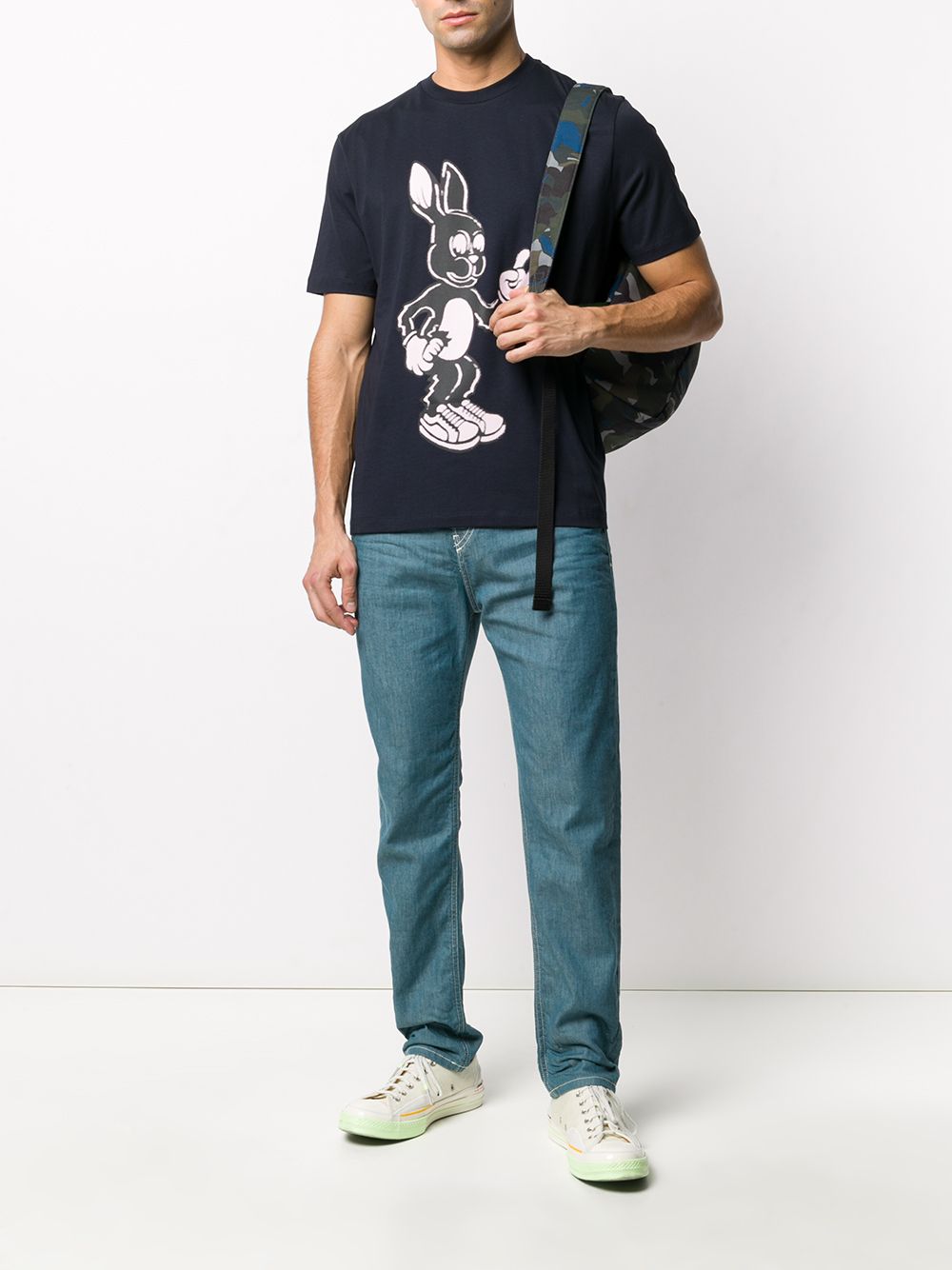 фото Paul smith bunny print round neck t-shirt