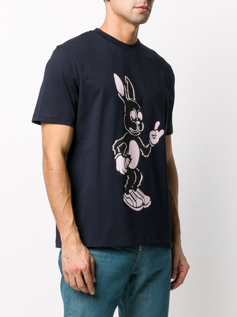 фото Paul smith bunny print round neck t-shirt