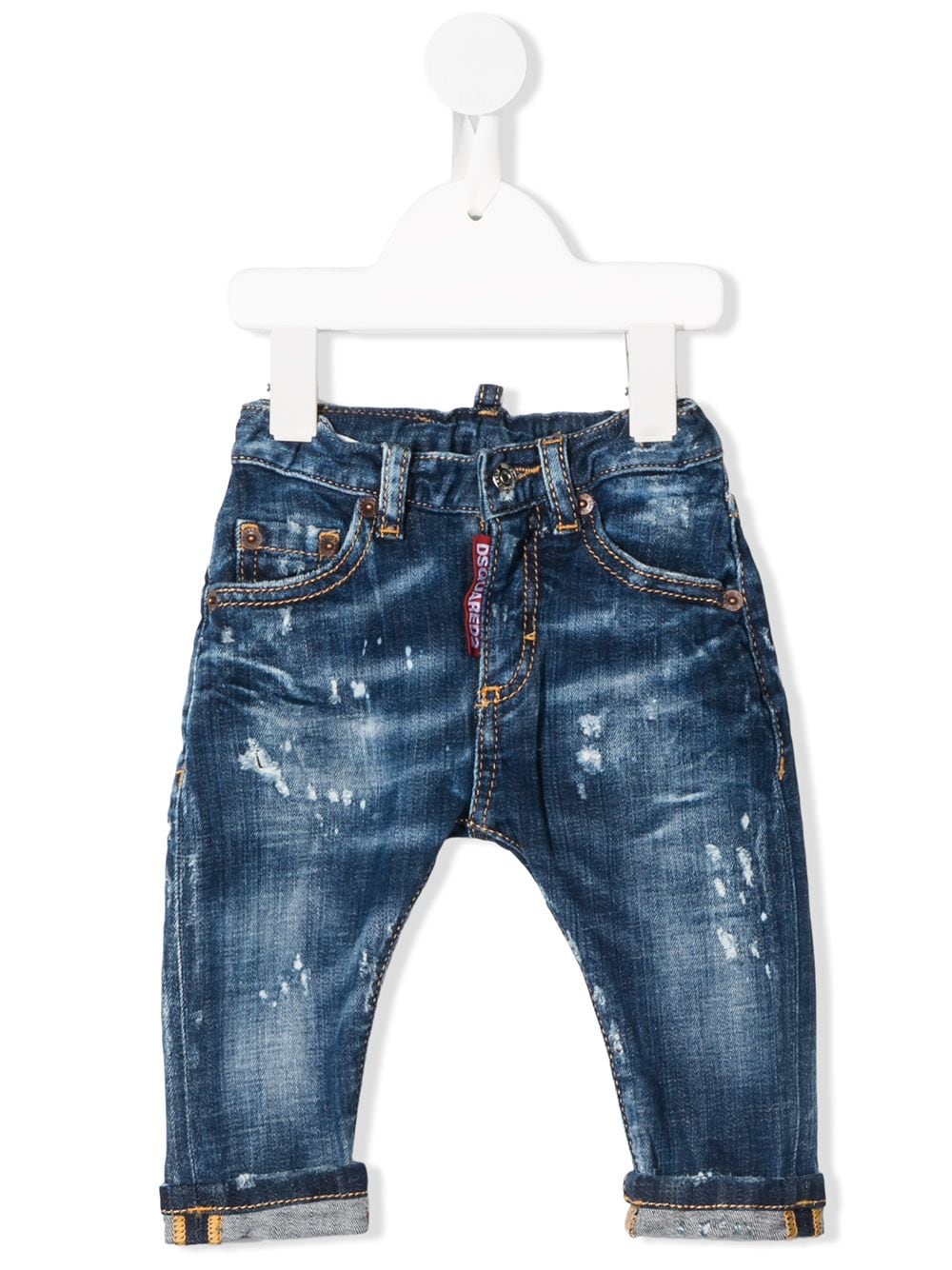 Dsquared2 Babies' Distressed Skinny Jeans In Blue