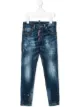 الصورة 1 من Dsquared2 Kids جينز سكيني بتأثير مهترئ