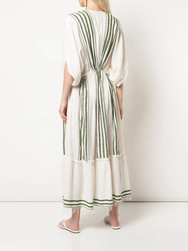 Shop lemlem Eshe plunge neck dress with 