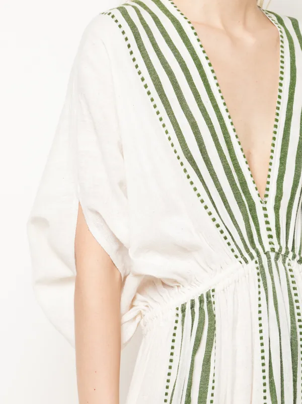 Shop lemlem Eshe plunge neck dress with 