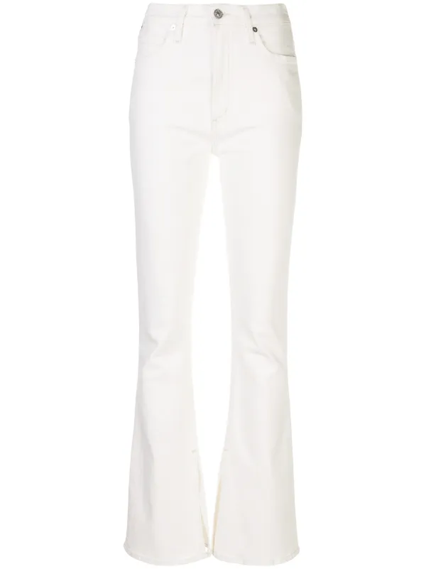 white bootcut jeans