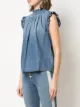FRAME ruffled denim sleeveless top