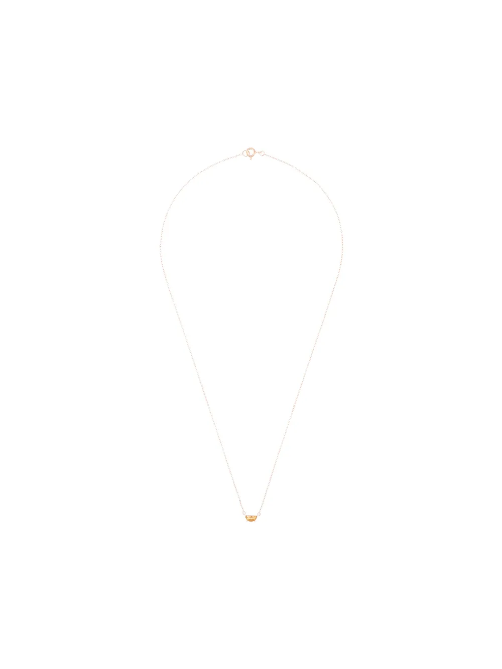 Natalie Marie колье Tiny Half Moon из розового золота с кварцем