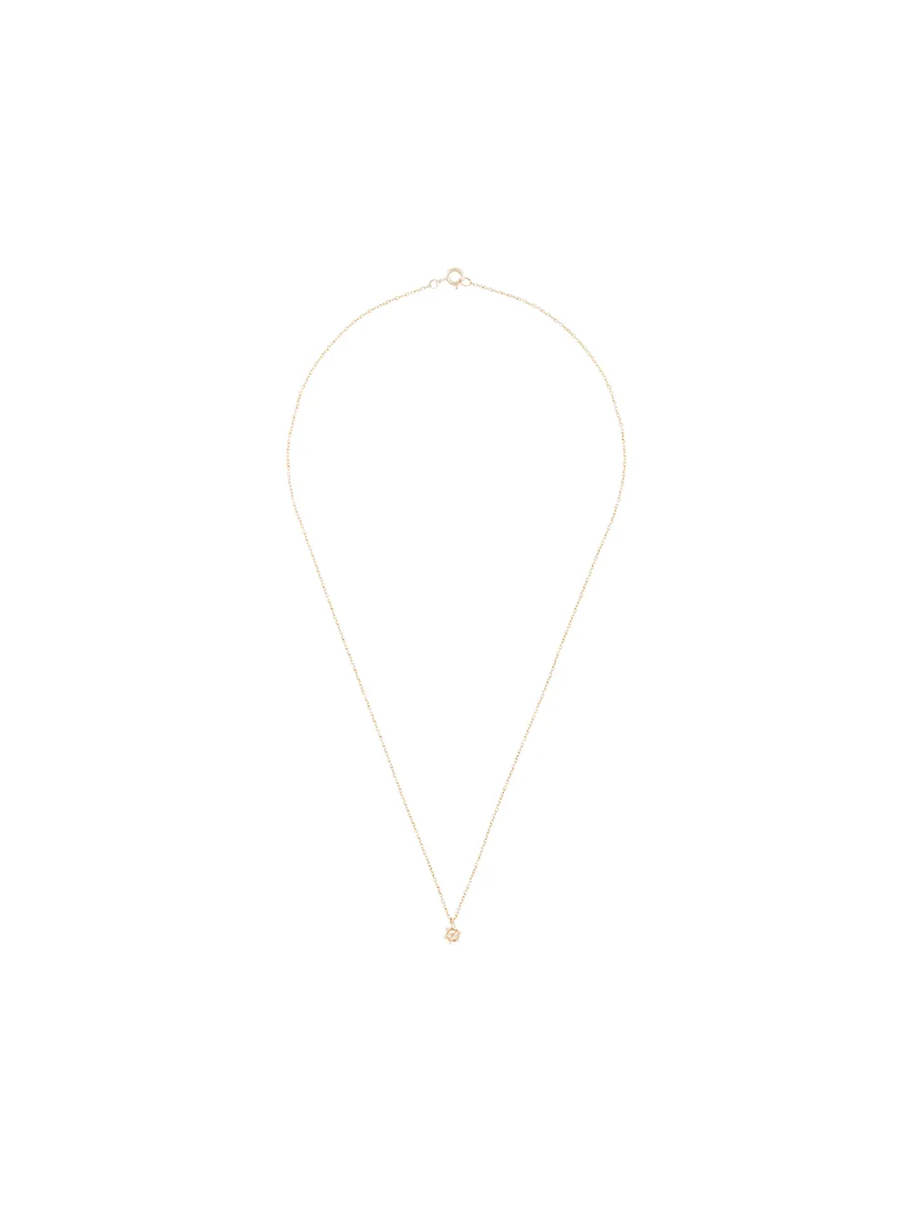 Natalie Marie колье Tiny Rose Cut с подвеской из желтого золота и кварца