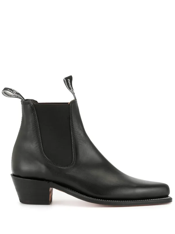 pointed toe black chelsea boots