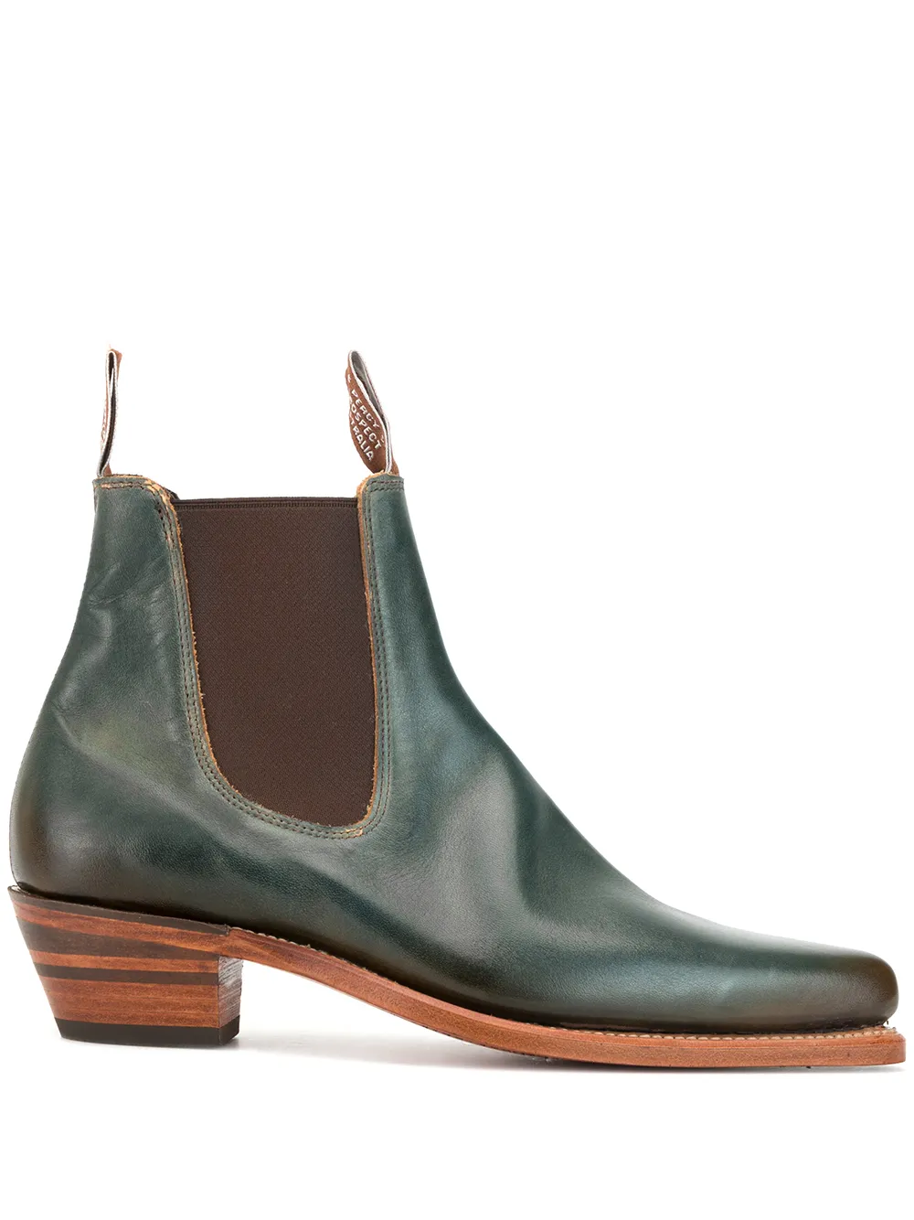 R.m.williams Millicent Pointed-toe Chelsea Boots In Green