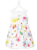 Monnalisa sequinned tulle dress - White