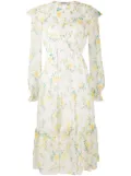 Philosophy Di Lorenzo Serafini tiered floral-print chiffon midi dress - Neutrals