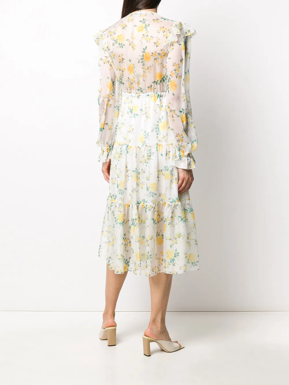 Philosophy Di Lorenzo Serafini Jurk met bloemenprint Beige