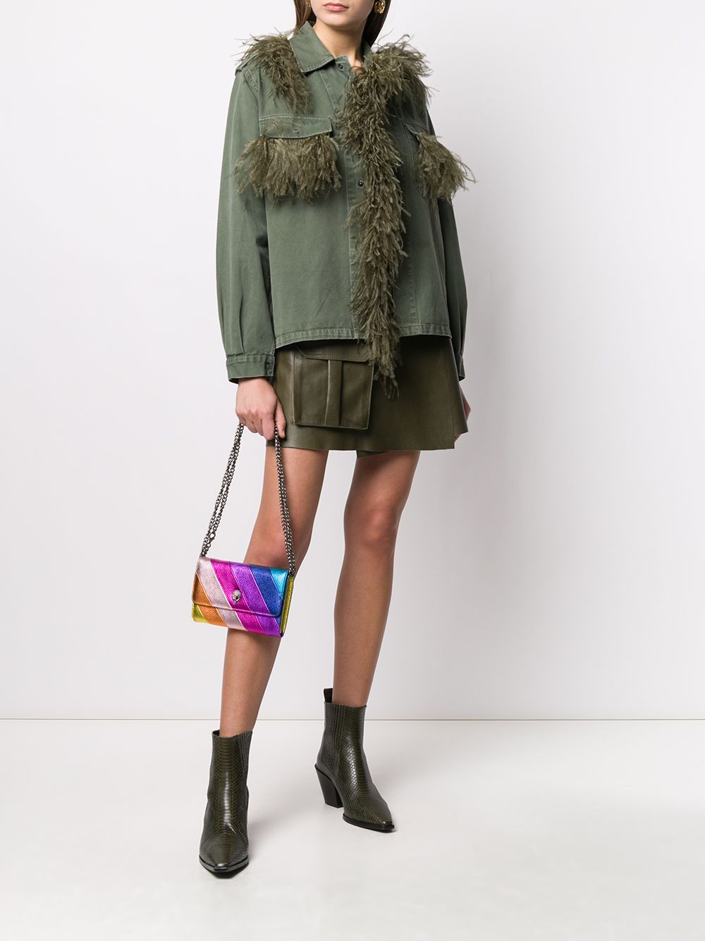 фото Kurt geiger london сумка через плечо в стиле колор-блок с эффектом металлик