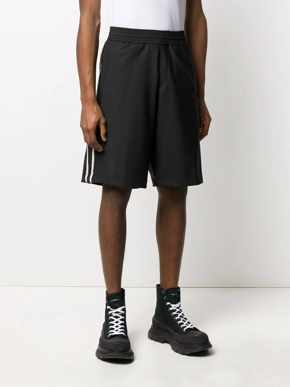  Neil Barrett Joggingshorts Mit Streifen   Schwarz 
