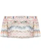 Image 1 of Missoni Mare off-shoulder zigzag embroidered blouse