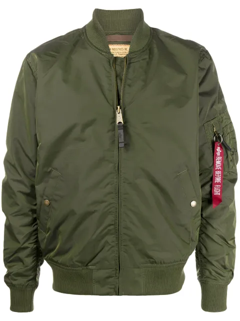 Alpha Industries zipped bomber jacket