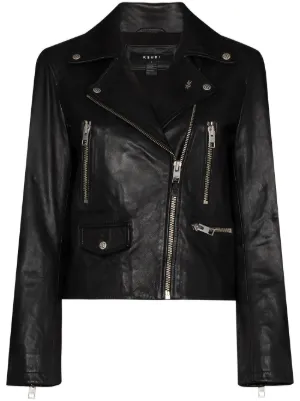 Claudie Pierlot レザー ライダースジャケット | ブラック | FARFETCH JP