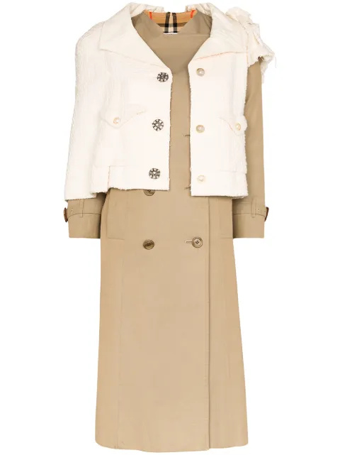 reworked burberry skirt
