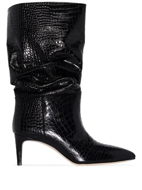 Paris Texas Bota com efeito de pele de crocodilo