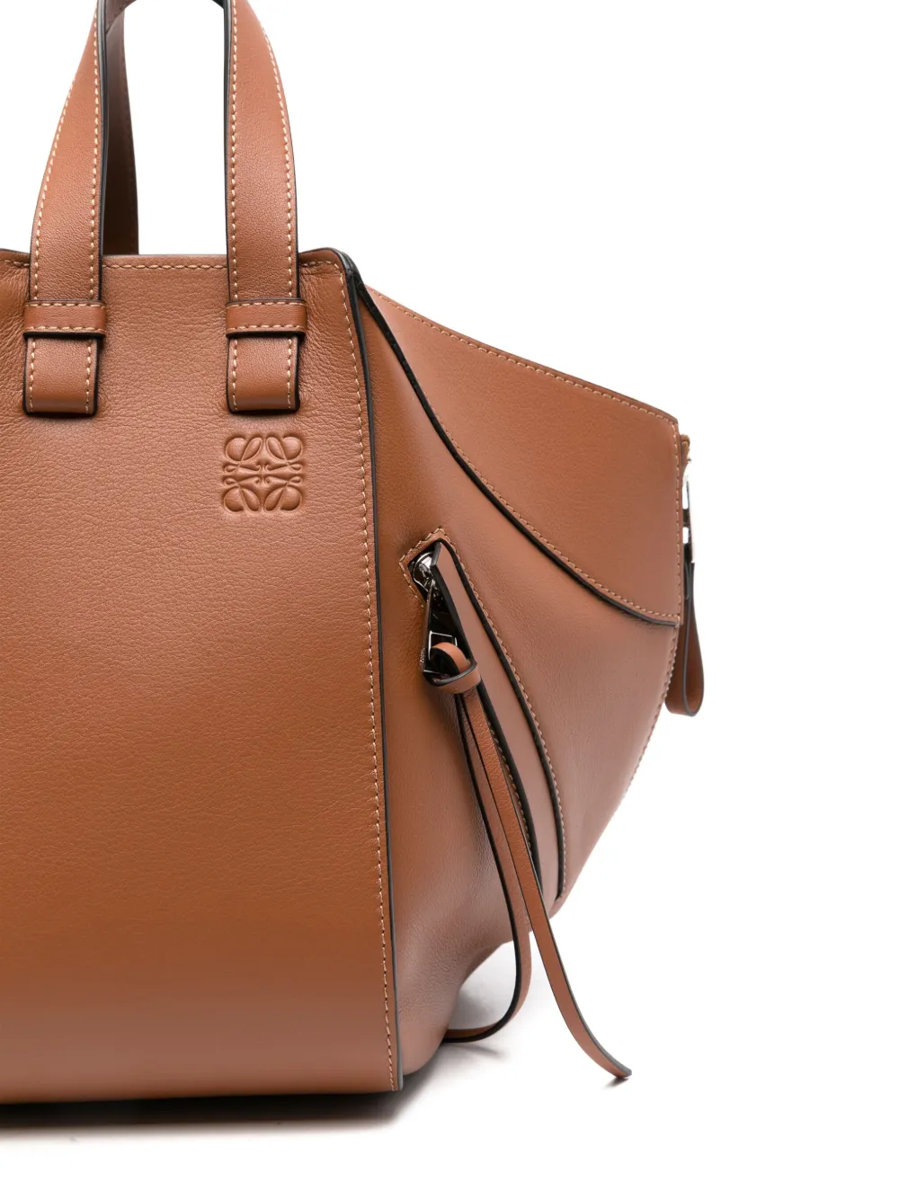 LOEWE Hammock leren shopper Bruin