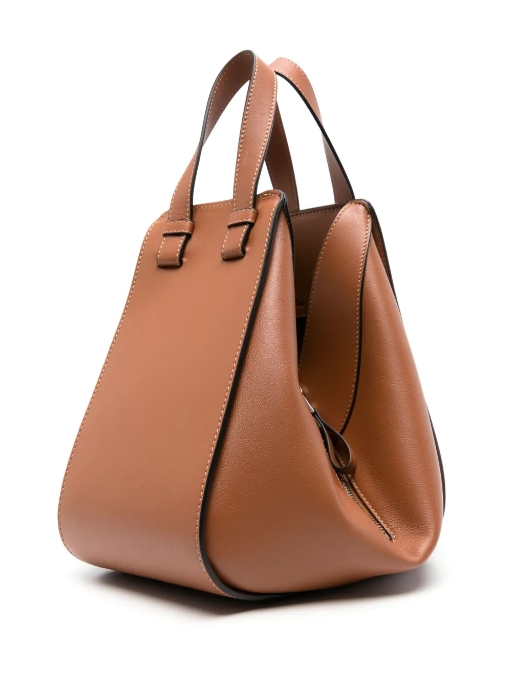 Loewe Hammock Leather Tote Bag Brown