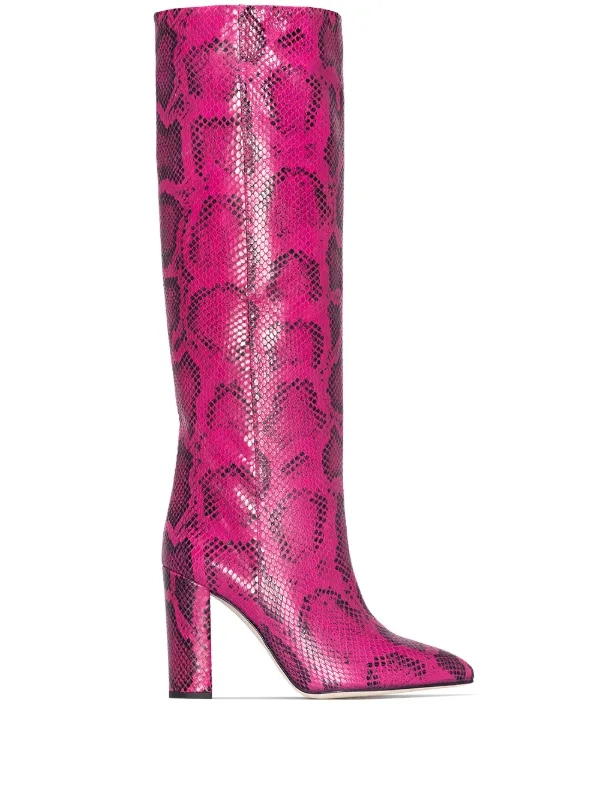 pink knee high boots