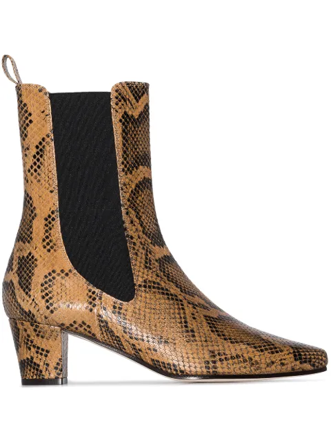 Paris Texas python-print 50mm ankle boots PX505XPMBB - 0