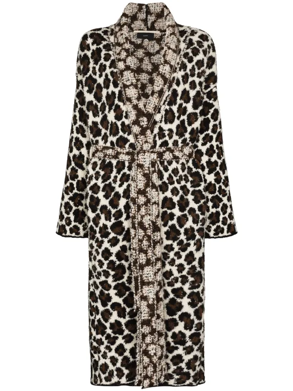 leopard wrap coat