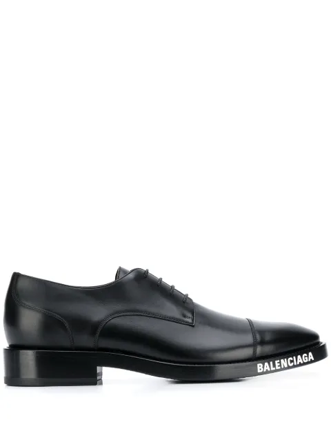 Balenciaga logo-print Derby shoes