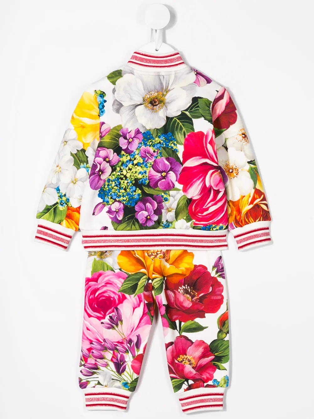 фото Dolce & gabbana kids спортивный костюм с цветочным принтом