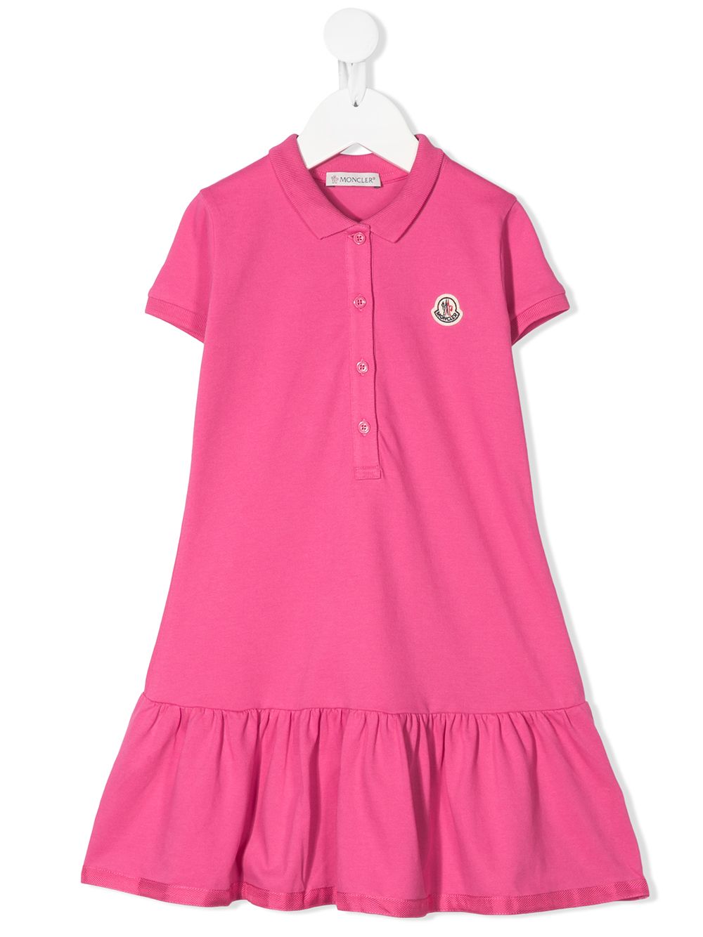 Moncler Kids' Logo Polo Dress In Pink