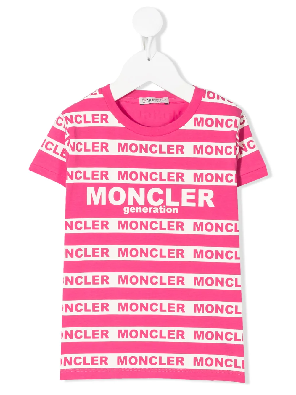 фото Moncler kids футболка в полоску с логотипом