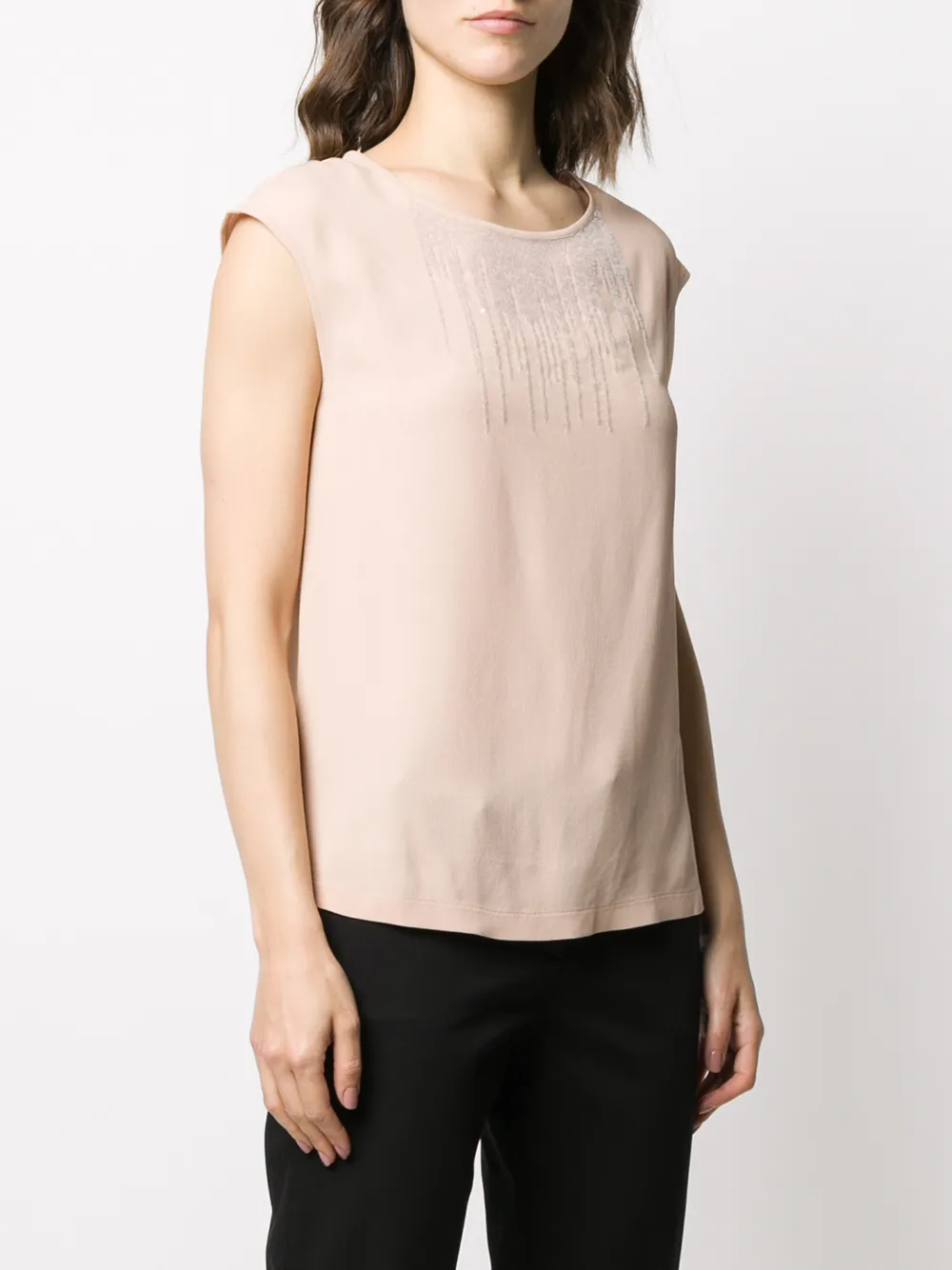 Fabiana Filippi Blouse met pailletten Beige