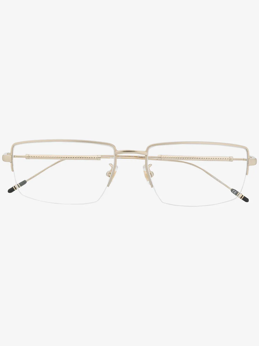 Montblanc rectangle-frame glasses | Gold | Image 1