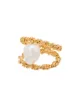 Image 1 of Joanna Laura Constantine Twist Wire gold-plated pearl ring