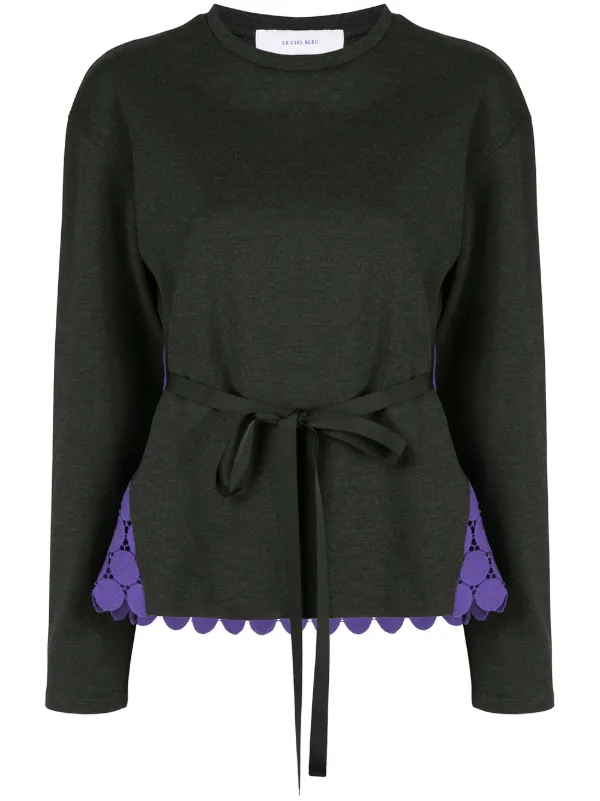 Le Ciel Bleu Long Sleeve Dot Lace T Shirt Ss20 Farfetch Com