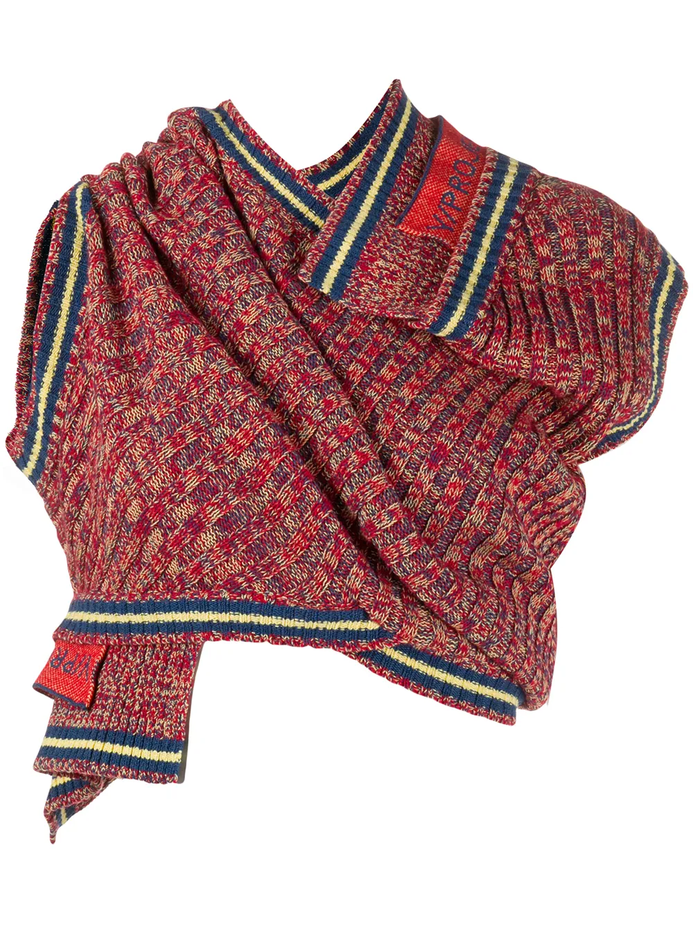 Y/project Deconstructed Cropped Jumper In Red