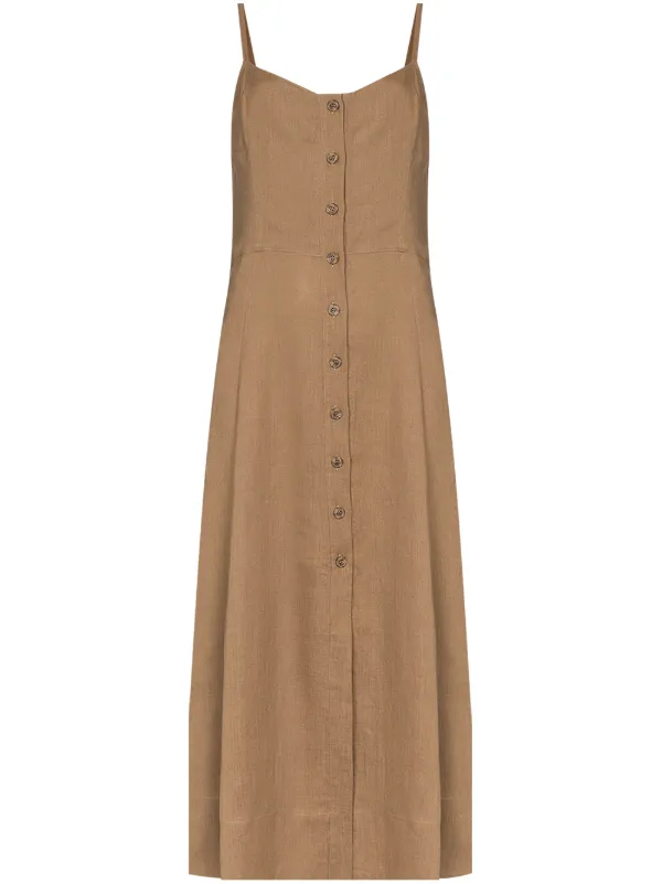 button up dress midi