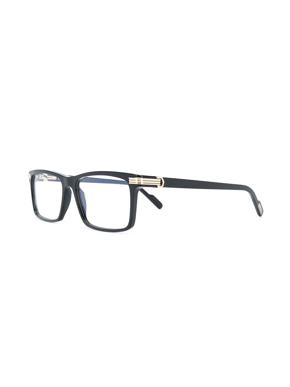 Shop Cartier Rectangular-frame Glasses In Black