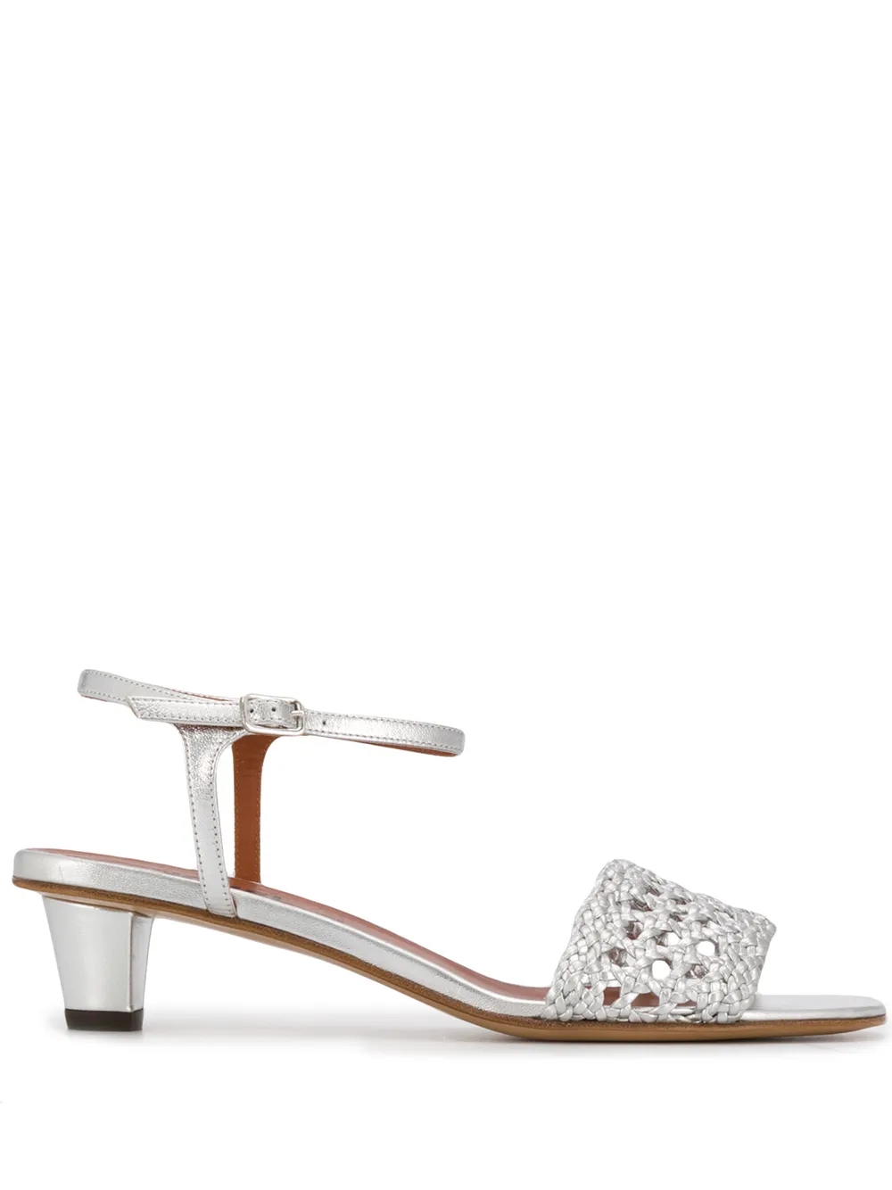 gold low heel sandals