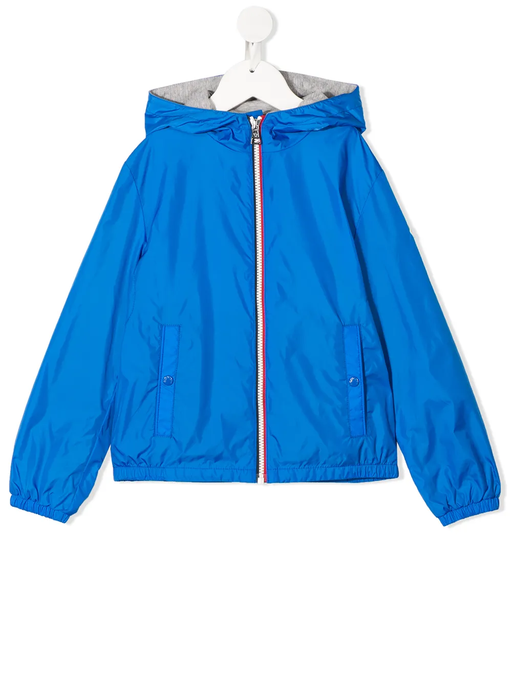 Moncler Kids' Hooded Rain Coat In Blue