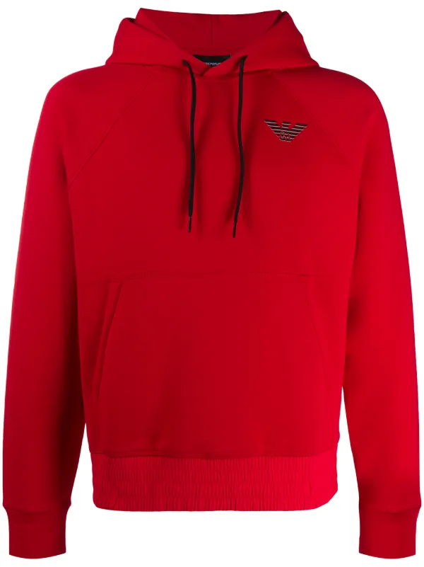 red armani hoodie
