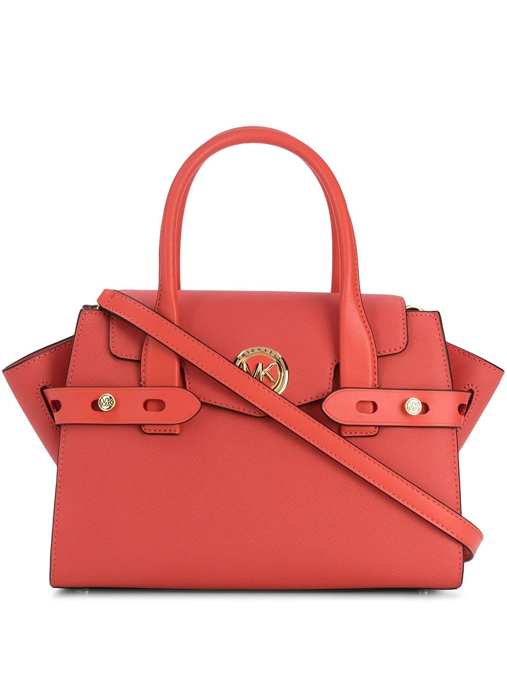 Michael Michael Kors Small Carmen Belted Satchel In Pink