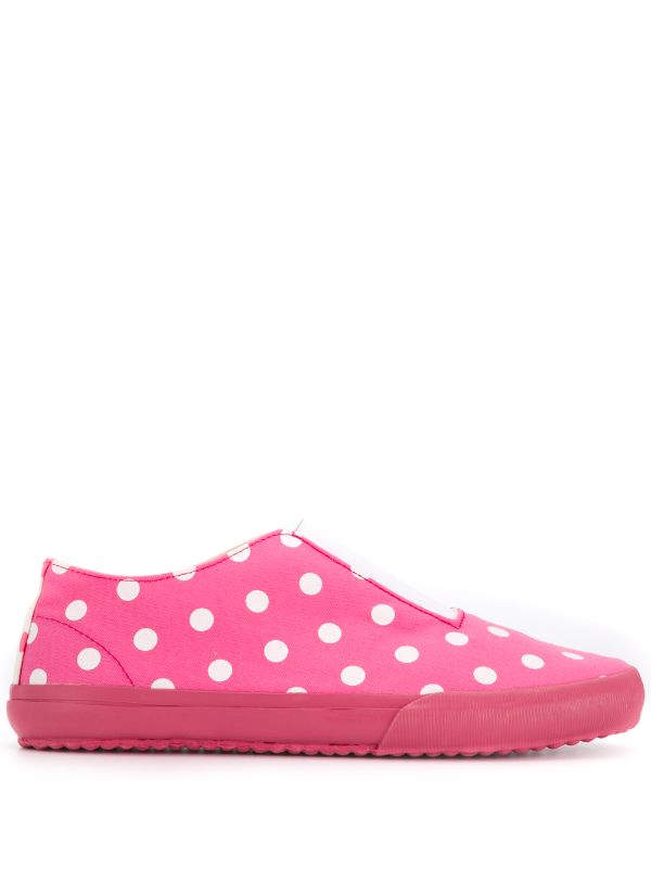 polka dot slip on sneakers