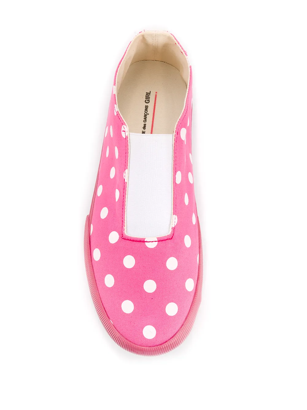 polka dot slip on sneakers