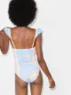 LoveShackFancy Verena floral print ruffled swimsuit