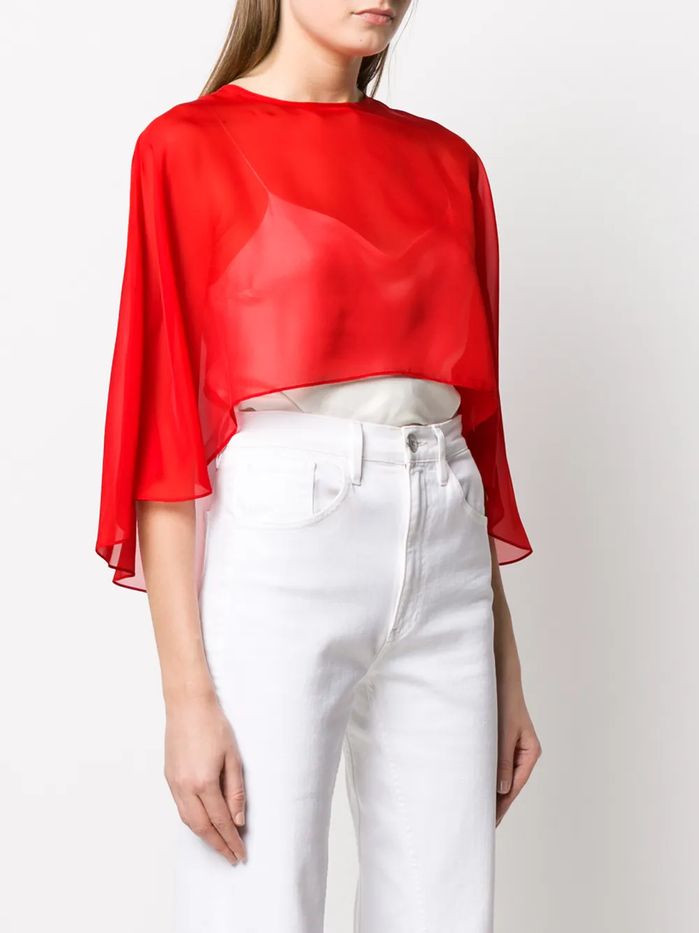 PINKO Top a mantella semi trasparente | Top | Image 3