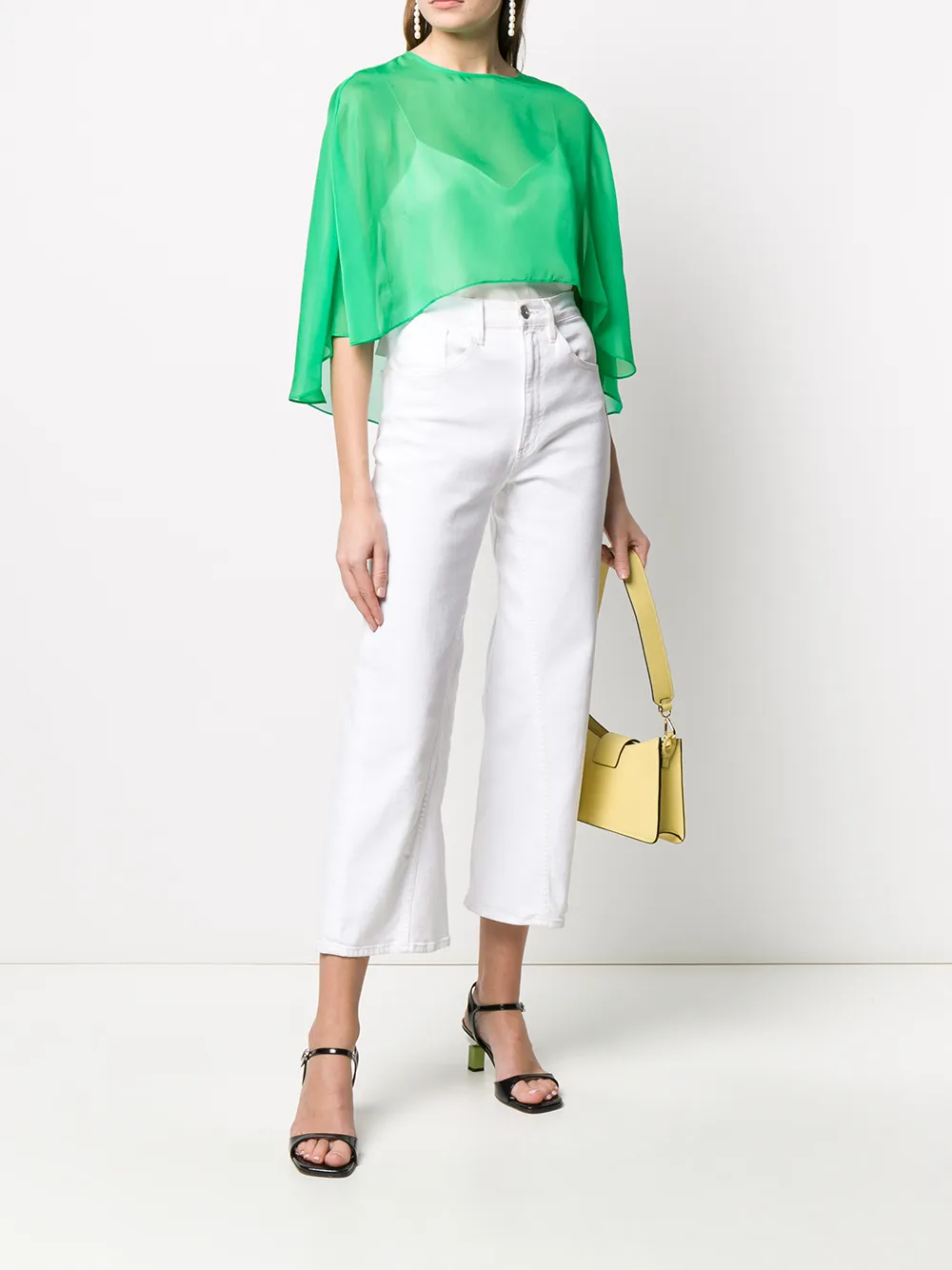 PINKO Doorzichtige cape - Groen