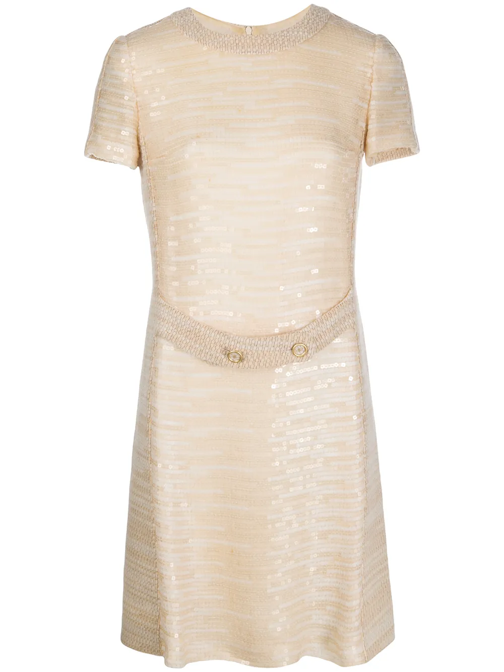 

CHANEL Pre-Owned 1990s sequin-embellished dress - Neutrals
